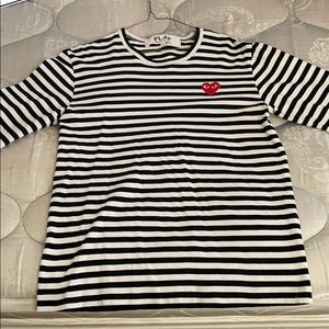 Comme Des garçon long sleeve black/white shirt
